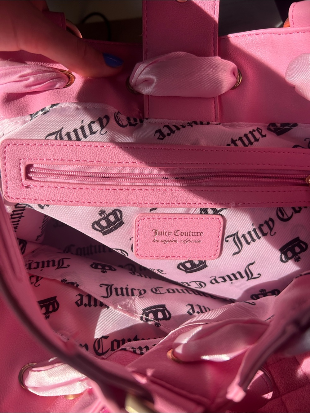 Juicy Couture Pink « cherry blossom » **CUSTOM** with Charm Keychain - Picture 3 of 7